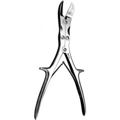 Mcindoe Bone Cutting Forceps, Double-Action, Narrow Pointed Jaws, Angled On Flat, 7" (17.5 Cm)